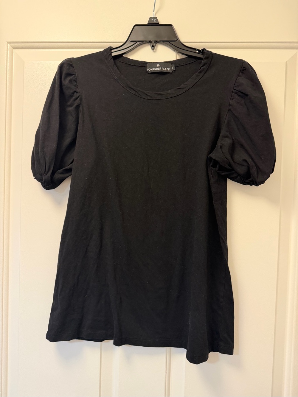 Pomander Place Black Puff Sleeve Tee